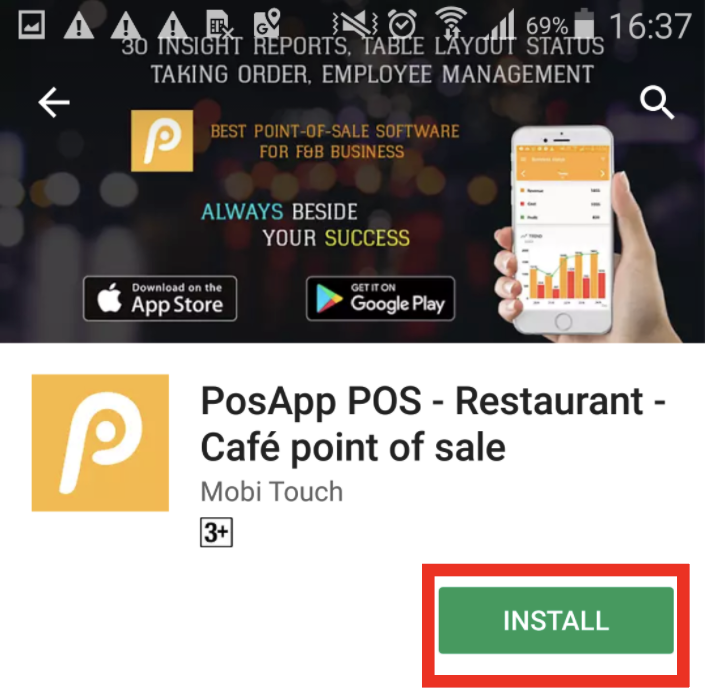 Install PosApp on Google CHPlay