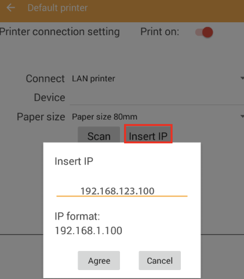 IP address printer
